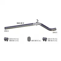 ERNST 644402 Abgasrohr Auspuffrohr f&uuml;r SKODA Octavia 3 2.0 TDI 150 PS mitte 5Q0253201N