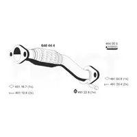 ERNST 646444 Abgasrohr Auspuffrohr f&uuml;r HYUNDAI i30 FD 1.4 1.6 105-126 PS bis EURO 4 vorne