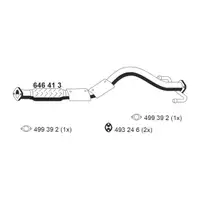 ERNST 646413 Abgasrohr Auspuffrohr f&uuml;r HYUNDAI Getz (TB) 1.1 67 PS vorne 28610-1C510