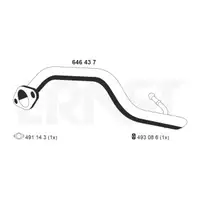 ERNST 646437 Abgasrohr Auspuffrohr Endrohr f&uuml;r HYUNDAI Atos MX 1.0i 1.1 hinten 2870002220