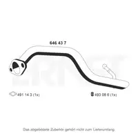 ERNST 646437 Exhaust Pipe, Tailpipe for HYUNDAI Atos MX 1.0i 1.1 (Rear) 2870002220