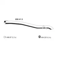 ERNST 650410 Abgasrohr Auspuffrohr Endrohr f&uuml;r VOLVO S40 II V50 1.8 2.0 125/146 PS hinten
