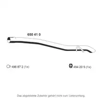 ERNST 650410 Abgasrohr Auspuffrohr Endrohr f&uuml;r VOLVO S40 II V50 1.8 2.0 125/146 PS hinten