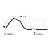 ERNST 695428 Exhaust Pipe Tailpipe for NISSAN Terrano 2 (R20) 2.7 TDi/3.0 Di 4WD (rear)