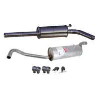 ERNST Endschalld&auml;mpfer + Mittelschalld&auml;mpfer + Anbausatz f&uuml;r VW Polo 5 1.4 1.6 / BiFuel