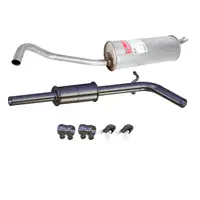 ERNST Endschalld&auml;mpfer + Mittelschalld&auml;mpfer + Anbausatz f&uuml;r VW Polo 4 Ibiza 4 1.4 / 16V