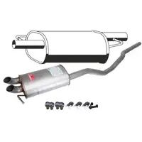 ERNST Endschalld&auml;mpfer + Mittelschalld&auml;mpfer + Anbausatz f&uuml;r VW Multivan T5 2.0/2.5 TDI