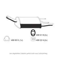 ERNST 011044 Endschalld&auml;mpfer Auspuff f&uuml;r OPEL Corsa B 1.2i 16V 65 PS X12XE 90572447