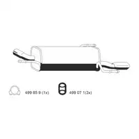 ERNST 011181 Endschalld&auml;mpfer f&uuml;r OPEL Corsa C Tigra B TwinTop 1.4 / Twinport 90 PS