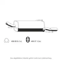 ERNST 011181 Endschalld&auml;mpfer f&uuml;r OPEL Corsa C Tigra B TwinTop 1.4 / Twinport 90 PS