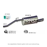 ERNST 013079 Rear Muffler for OPEL Corsa D E S07 X15 1.4 852499