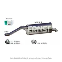 ERNST 013109 Endschalld&auml;mpfer Auspuff Endtopf f&uuml;r OPEL Corsa D E 1.3 CDTI 75/90/95 PS