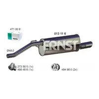 ERNST 013116 Endschalld&auml;mpfer Auspuff f&uuml;r OPEL Corsa D E 1.3 CDTI 75/90/95 PS 13235440