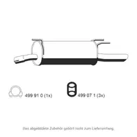 ERNST 024280 Endschalld&auml;mpfer Auspuff f&uuml;r OPEL Omega B Caravan 2.0 / 16V 116/136 PS