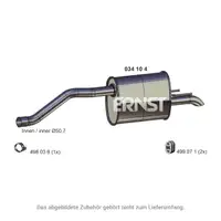 ERNST 034104 Endschalld&auml;mpfer Auspuff Endtopf f&uuml;r OPEL Meriva B 1.3/1.6/1.7 CDTI 75-110 PS