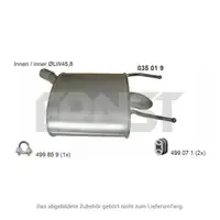 ERNST 035019 Endschalld&auml;mpfer Auspuff f&uuml;r OPEL Insignia A 1.6 /SIDI/Turbo 1.8 116-180 PS