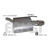 ERNST 035026 Endschalld&auml;mpfer Auspuff f&uuml;r OPEL Insignia A 1.6 / SIDI / Turbo 1.8 13311852