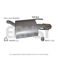 ERNST 035026 Endschalld&auml;mpfer Auspuff f&uuml;r OPEL Insignia A 1.6 / SIDI / Turbo 1.8 13311852