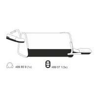 ERNST 033268 Endschalld&auml;mpfer Auspuff Endtopf f&uuml;r OPEL Meriva A 1.8 125 PS Z18XE 93335170