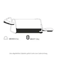 ERNST 033268 Endschalld&auml;mpfer Auspuff Endtopf f&uuml;r OPEL Meriva A 1.8 125 PS Z18XE 93335170