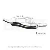 ERNST 044110 Endschalld&auml;mpfer Auspuff f&uuml;r OPEL Astra H TwinTop 1.6 1.8 116/140 PS 13206548