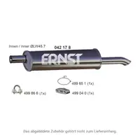 ERNST 042178 Endschalld&auml;mpfer Auspuff Endtopf f&uuml;r OPEL Kadett E Astra F CC