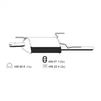 ERNST 043014 Endschalld&auml;mpfer Auspuff Endtopf f&uuml;r OPEL Vectra B 1.6i 75 PS X16SZR