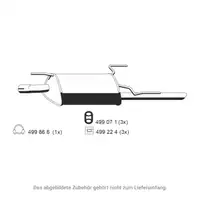 ERNST 043014 Endschalld&auml;mpfer Auspuff Endtopf f&uuml;r OPEL Vectra B 1.6i 75 PS X16SZR