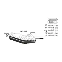 ERNST 043038 Endschalld&auml;mpfer Auspuff Endtopf f&uuml;r OPEL Vectra B 1.6/1.8/2.0/2.2i 16V