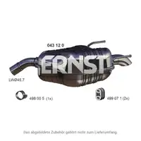 ERNST 043120 Endschalld&auml;mpfer Auspuff Endtopf f&uuml;r OPEL Vectra C / CC 1.6 1.8 100-140 PS