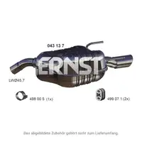 ERNST 043137 Endschalld&auml;mpfer Auspuff f&uuml;r OPEL Vectra C / CC 1.6 1.8 links 13156926