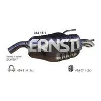 ERNST 043151 Endschalld&auml;mpfer Auspuff f&uuml;r OPEL Vectra C / CC 2.2 16V 147 PS Z22SE 24421936