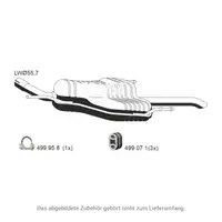 ERNST 054041 Rear Muffler for OPEL Zafira A 2.0/2.2 DTI 16V 101/125 hp Y20DTH Y22DTR