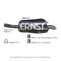 ERNST 054270 Endschalld&auml;mpfer Auspuff f&uuml;r OPEL Astra H 1.6 1.8 116/125/140 PS 13136983