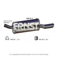 ERNST 055017 Schalld&auml;mpfer Endschalld&auml;mpfer f&uuml;r OPEL Astra H / GTC A04 1.9 CDTI 5852468