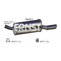 ERNST 055024 Endschalld&auml;mpfer Auspuff f&uuml;r OPEL Astra H 1.7 CDTI 110-125 PS 13145225