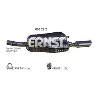 ERNST 055222 Endschalld&auml;mpfer f&uuml;r OPEL Astra G Cabrio / Coupe 1.6 1.8 101/103/125 PS