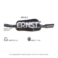 ERNST 055222 Endschalld&auml;mpfer f&uuml;r OPEL Astra G Cabrio / Coupe 1.6 1.8 101/103/125 PS