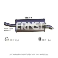 ERNST 055284 Endschalld&auml;mpfer Auspuff f&uuml;r OPEL Zafira B 1.6 105 PS Z16XEP Z16XE1 13164105