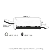 ERNST 056083 Endschalld&auml;mpfer Auspuff f&uuml;r OPEL Zafira B 1.7 CDTI 110/125 PS 13227374