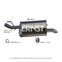 ERNST 057011 Endschalld&auml;mpfer f&uuml;r OPEL Meriva A 1.4 16V Twinport 90 PS Z14XEP 13107578