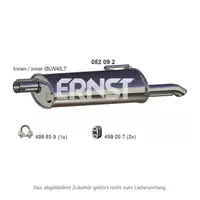 ERNST Schalld&auml;mpfer Endschalld&auml;mpfer f&uuml;r OPEL Astra F CC T98 1.4 Si 1.4i 1.6i 1.7 TD 2.0
