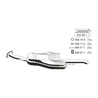 ERNST 052122 Endschalld&auml;mpfer Auspuff f&uuml;r OPEL Astra G Caravan 1.7/2.0 DI/TDI/DTI 16V