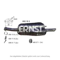 ERNST 052153 Endschalld&auml;mpfer Auspuff Schalld&auml;mpfer ESD f&uuml;r OPEL Astra G CC 1.4-2.2 16V