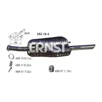 ERNST 052184 Endschalld&auml;mpfer Auspuff Endtopf f&uuml;r OPEL Astra G 1.4/1.6/1.8/2.0/2.2 16V