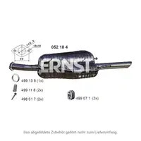 ERNST 052184 Endschalld&auml;mpfer Auspuff Endtopf f&uuml;r OPEL Astra G 1.4/1.6/1.8/2.0/2.2 16V