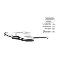 ERNST 052191 Endschalld&auml;mpfer Auspuff Endtopf f&uuml;r OPEL Astra G 1.7/2.0 DI/TDI/DTI 16V