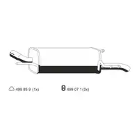 ERNST 052276 Endschalld&auml;mpfer Auspuff f&uuml;r OPEL Astra G CC 1.2 16V 65/75 PS X12XE Z12XE