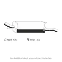 ERNST 052276 Endschalld&auml;mpfer Auspuff f&uuml;r OPEL Astra G CC 1.2 16V 65/75 PS X12XE Z12XE