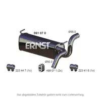 ERNST 061070 Endschalld&auml;mpfer Auspuff f&uuml;r OPEL Zafira Tourer C 1.4 / LPG 120/140 PS